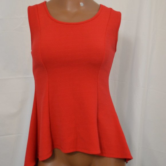 Red Peplum Blouse - Picture 1 of 4
